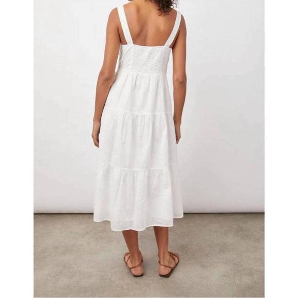 Rails Violet Midi White Dress Eco 100% Cotton size small NWT boho flowy - Picture 13 of 14